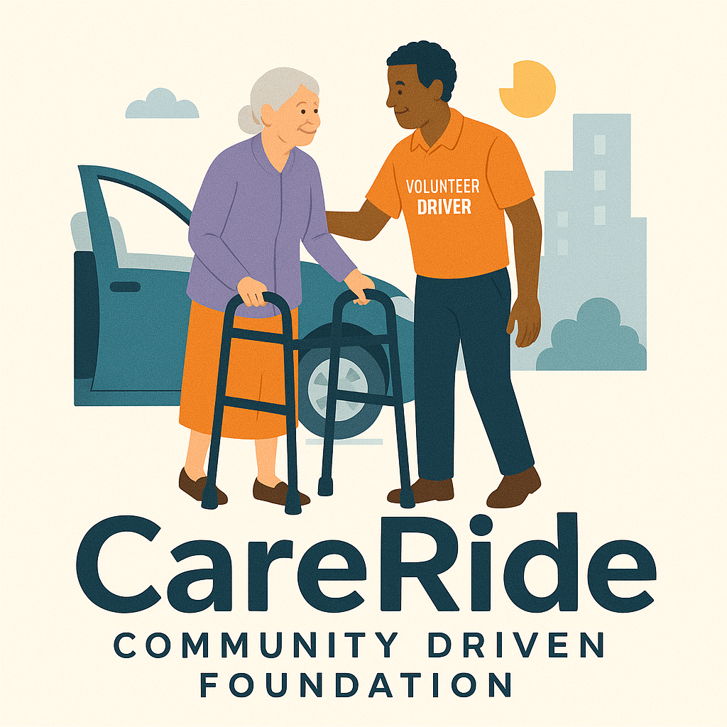 Driver offering door-to-door assistance to a senior passenger